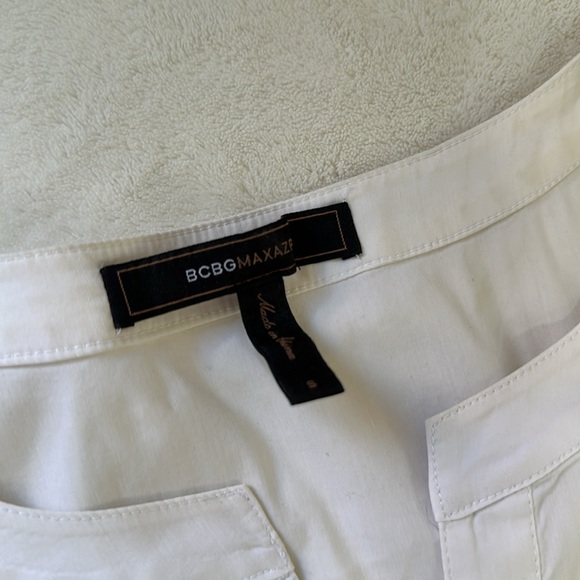 BCBGMAXAZRIA White Ruffle Sleeveless Dress - Picture 8 of 9